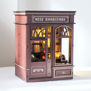 Kit de construction de <span class=keywords><strong>maison</strong></span> miniature HONOR DIY Book Nook, puzzle en bois 3D, <span class=keywords><strong>maison</strong></span> miniature en bois 3D pour adultes, kits de maisons miniatures en bois - Product Image 5