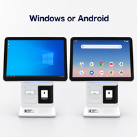 Kiosco de Autoservicio de Doble Pantalla de 15.6 Pulgadas, Terminal de Pago con Tarjeta NFC para Centros Comerciales y Comercios Minoristas