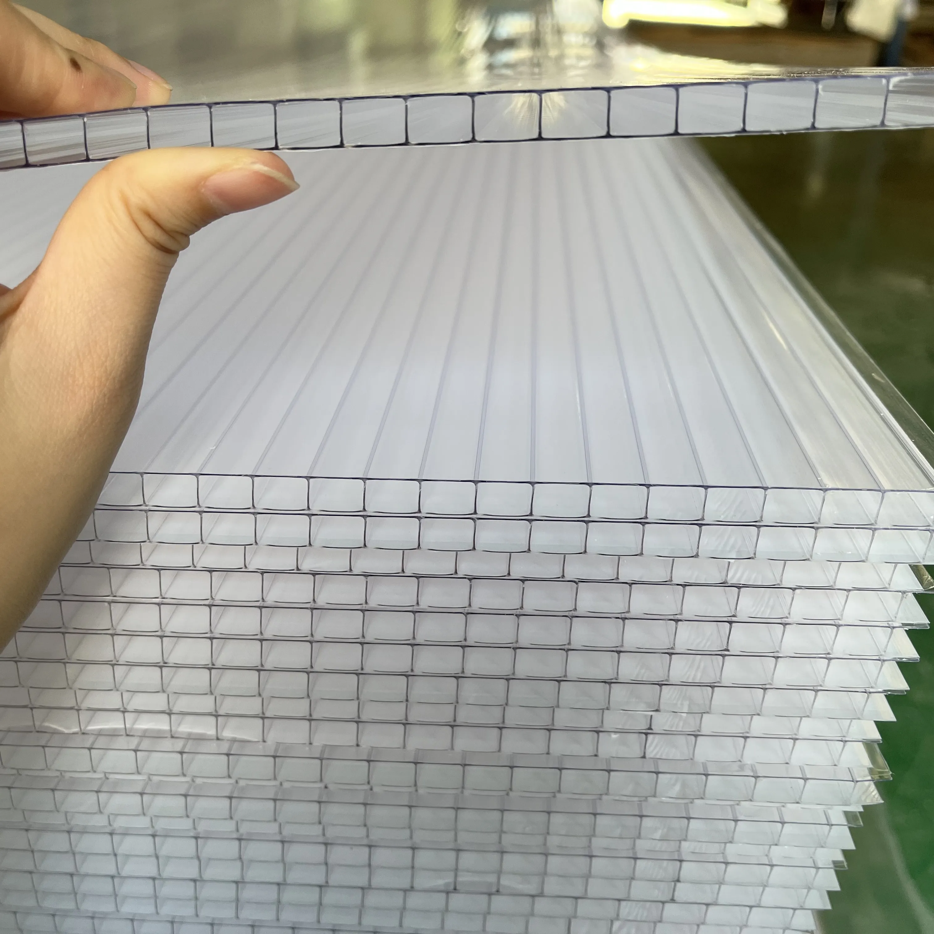 Прозрачный двойной 8 мм/10 мм Солнечный лист из поликарбоната для крыши