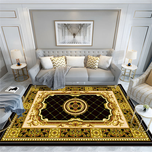Traditional Floral Rectangle Living Room Carpet Machine Made Synthetic Low Pile Non-Slip Home Use - Product Image 5
