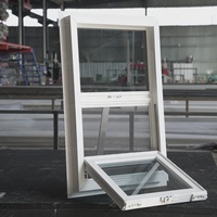 Fenêtres en PVC à simple battant de style américain, prix direct usine, personnalisables, étanches, avec fonction d'inclinaison