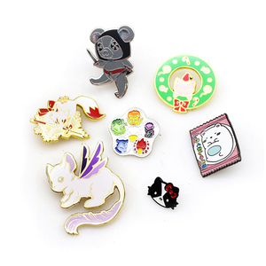 หมุดเคลือบโปร่งใสลายอะนิเมะหมุดเคลือบมุกแบบหมุนปรับแต่งได้ - Product Image 5
