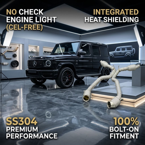 Échappement professionnel Decat pour Mercedes-AMG G63 W464 G500 4.0T V8 2019+ à haut débit, modification automobile, logo personnalisé - Product Image 2