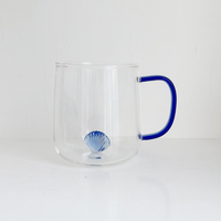Mug en verre 3D avec cerf à l'intérieur, tasse à café en borosilicate faite à la main, verre à boire créatif en forme d'animal pour cadeau