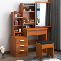 Ensemble de coiffeuse moderne et écologique 100*40*140cm avec miroir grand format, table de maquillage en MDF pour chambre à coucher et salon