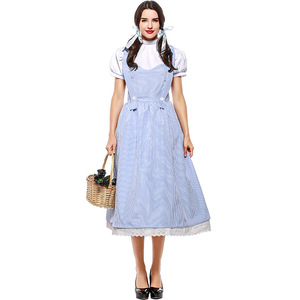 Disfraz de Dorothy para Adultos de <span class=keywords><strong>Cuento</strong></span> de Hadas para Halloween, Vestido de <span class=keywords><strong>Alicia</strong></span> en el País de las Maravillas, Disfraz de Princesa para Mujer, Cosplay, Fiesta, Actuación - Product Image 4
