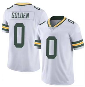 Camiseta de Fútbol Estilo Green Bay # 0 Dorado # 10 Parsons # 4 Favre # 8 Telas Jacobs con Impresión Digital, 100% Poliéster, Transpirables, al por Mayor - Product Image 2