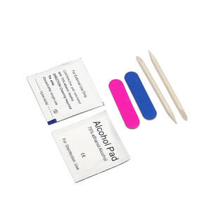 Profesyonel manikür aracı mini tırnak törpüsü ve turuncu ahşap sopa set tek kullanımlık tırnak sanat aracı 75% alkollü ped küçük tırnak dosyaları - Product Image 5