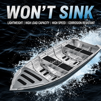 Perahu Pancing Aluminium Alloy 4.2m, Perahu Jon Aluminium 4-6 Kursi, Kapal Air, Mendukung Motor Tempel Bensin dan Listrik