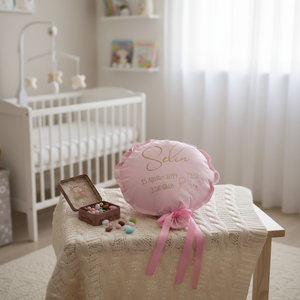 หมอนบอลลูนสำหรับเด็กแรกเกิดแบบปรับแต่งได้ สีชมพูและสีฟ้า - ของที่ระลึกสำหรับเด็ก - Product Image 3