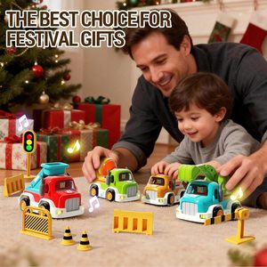 Ensemble de 11 véhicules de chantier à friction avec lumières et musique EPT pour bébés et tout-petits garçons - Product Image 6