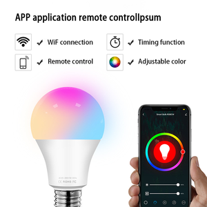 LEDEAST A7001 Tuya Smart WiFi APP <strong>Control</strong> RGB 9W LED Bulbs Work With Alexa and Google Home - Product Image 5