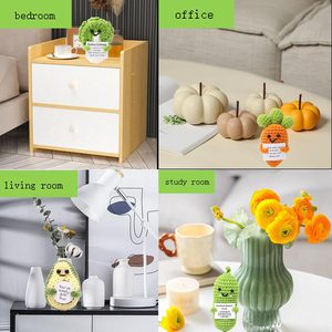 Jouets très demandés 2026 : Pommes de soutien émotionnel à coudre et à tisser avec messages positifs, porte-clés au crochet, jouets au crochet - Product Image 2