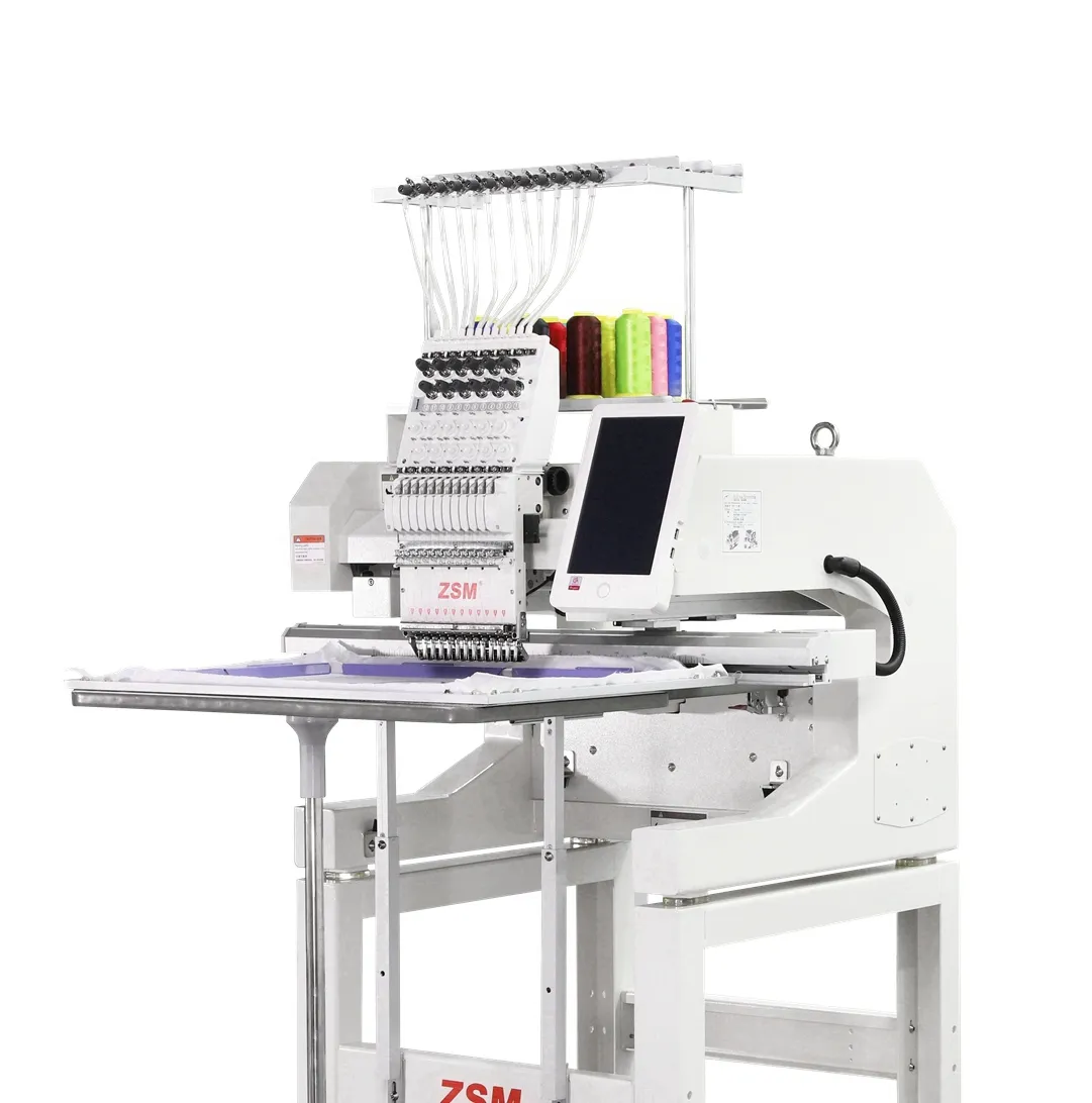 新着12針コンピューター刺繍機多機能シングルヘッドキャップTシャツフラット刺繍機