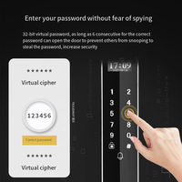 Serrure de porte avec empreinte digitale et mot de passe Coffre-fort électronique Serrure de porte d'entrée sans clé Porte avant avec empreinte digitale Serrure intelligente