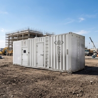 Générateur diesel triphasé CA 1250 kVA 1000 kW avec ATS, en conteneur, résistant aux intempéries, pour chantier de construction, usage intensif
