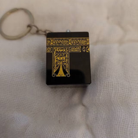 Cadeaux de décoration de fête islamique eid ramadan Kaaba modèle Souvenir mini porte-clés carré en cristal