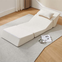 Komprimierbares Ausziehbares Schlafsofa Modulares Ecksofa-Set mit Hochdichte-Schaumstoffpolsterung Platzsparend für Zuhause Hotel Apartment