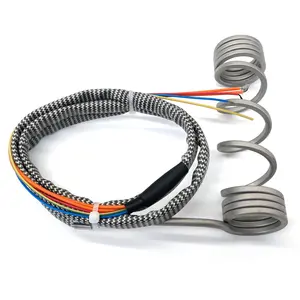 Pemanas Coil Spring 220V 100W, dengan Termokopel