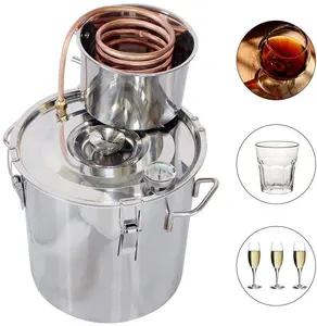 Stainless Steel Kecil Alkohol Rumah Penyuling Moonshine Stills Alkohol Penyuling 2 Tangki 10L