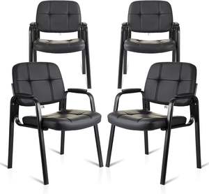 Thiết kế truyền thống văn phòng họp ghế cho nhân viên đào tạo du khách hội trường chờ đợi với tay vịn thoải mái mà không có bánh xe - Product Image 1