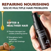 Traitement capillaire biologique aux herbes Vibrant Glamour, huile anti-chute de cheveux unisexe, nourrit et répare les pointes fourchues, extrait de ginseng, argan du Maroc