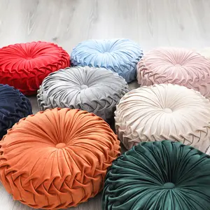 Decoración para el hogar, <span class=keywords><strong>funda</strong></span> de almohada redonda para suelo, <span class=keywords><strong>silla</strong></span> de oficina, poliéster, calabaza, cojines decorativos de terciopelo para suelo - Product Image 1