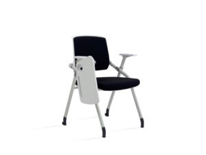 Chaise d'entraînement moderne en maille avec tableau d'écriture de bureau intégré et table de conférence, pliable et empilable pour une utilisation dans le salon - Product Image 2