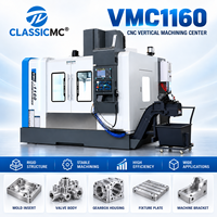 Centre d'usinage vertical CNC VMC1160, magazine d'outils 24T, machine de fraisage à changement d'outils automatique pour l'usinage de moules