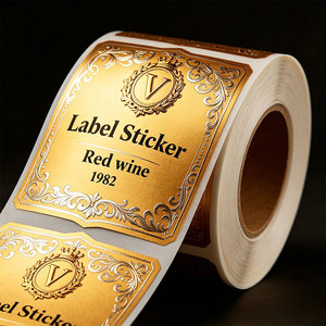 Etichette Personalizzate in Carta Kraft per <span class=keywords><strong>Vino</strong></span> <span class=keywords><strong>Rosso</strong></span>, Design Stampato, Adesivi Sigillanti Trasparenti Impermeabili di Alta Qualità, Vendita all'Ingrosso - Product Image 5