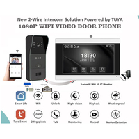 Vidéophone IP 2 fils avec connexion Wi-Fi, sonnette intelligente Tuya, installation DIY, économie de coût, détection de mouvement, capture d'image et enregistrement