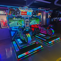 Machine de jeu d'arcade de course automobile 4D double pour enfants, à monnayeur, pour intérieur, version anglaise, 2 joueurs