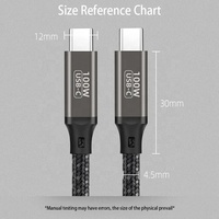 Kabel isi daya Cepat tipe-c, 100W kompatibel dengan iP15Pro USB C ke Transfer Data Tipe C PD 3.0 untuk MacBook