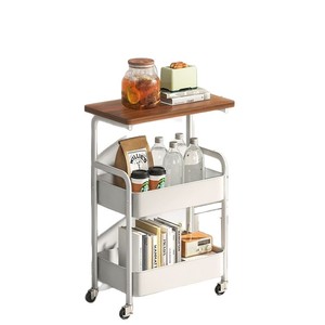 Chariot de rangement multi-niveaux à 3 étages avec roulettes pour chambre, salle de bain, salon, étagère de rangement mobile - Product Image 5