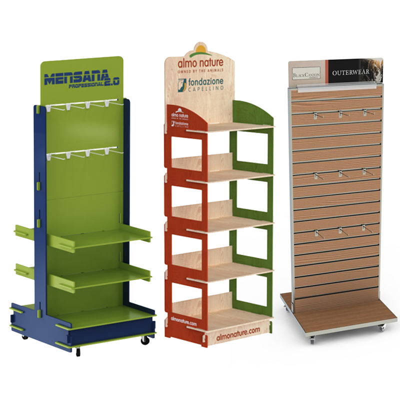 Apache Customized Wooden Floor Display Stand Display Rack for Store Retail Shop Display — view 1
