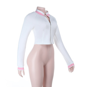 Sudadera con capucha de manga larga informal con cremallera y bloques de color, estilo ajustado, nueva colección de otoño e invierno, superventas para mujer a la moda. - Product Image 6