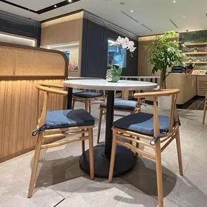 Salle à manger en métal noir hauteur de comptoir extérieur café personnalisé base de table d'extrémité industrielle base de table de restaurant