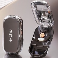 Organisateur de pilules en vrac tendance TikTok : Mini boîte de rangement pour pilules 7 jours, étui de voyage, coupe-pilules magnétique personnalisé