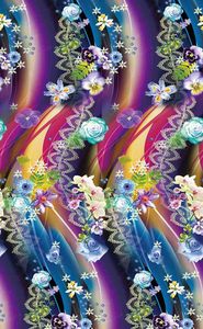 Bán buôn voan vải hoa voan vải in voan <span class=keywords><strong>Polyester</strong></span> vải cho Womens Dresses - Product Image 2