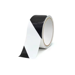 PVC Warning Tape Black And <b>Yellow</b> Floor Marking Tape Wear Resistant Station Strong Ground Protection Tape - Product Image 5