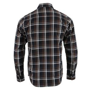 Camisa de franela de algodón para hombre con cierre de botón frontal de manga larga y costuras duraderas, ropa perfecta para montar en motocicleta al aire libre - Product Image 2