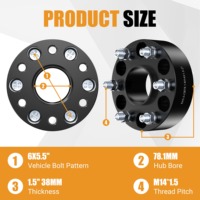 Entretoises de roue en aluminium Hubcentric 5x112 finition noire épaisseur 30 mm largeur 150 mm pour remplacement Audi & Mercedes