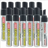 Stock 3 Couleurs Jumbo Rechargeable 10mm Burin Pointe Marqueur Permanent