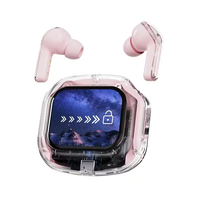 Vente à chaud d'écouteurs Air Max transparents à écran tactile couleur LCD dans les écouteurs sans fil à réduction de bruit Mode jeu musical