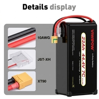 Baterai Drone Respon Darurat Terbaru 44.4V 22000mah Lipo Battery Cell 12S 7C Lithium Ion Pack Baterai Drone