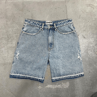Pantalon Harem Personnalisé par le Fabricant, Streetwear d'Été pour Hommes, Short en Denim Brodé, Coupe Classique, Jeans avec Strass