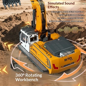 Excavatrice RC électrique à grande échelle 1:18 en alliage Kabolite K336 améliorée K5901, <span class=keywords><strong>Bulldozer</strong></span> RC <span class=keywords><strong>Huina</strong></span> - Product Image 5