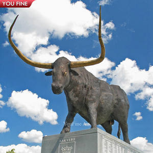 Statue de <span class=keywords><strong>taureau</strong></span> <span class=keywords><strong>Angus</strong></span> en bronze géométrique d'extérieur - Product Image 5