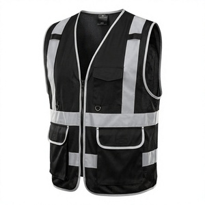 เสื้อกั๊กนิรภัยสะท้อนแสงกันน้ำ ANSI Class 2 แบบปรับแต่งได้หลายกระเป๋า พร้อมไฟ LED สำหรับงานสวน ก่อสร้าง และจราจร - ลายพิมพ์ - Product Image 6
