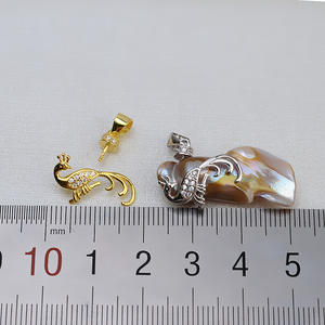 Pendentif en argent 925 fait main avec perle baroque, base creuse en forme de phénix, accessoire de collier, composants de bijoux DIY pour femme - Product Image 3